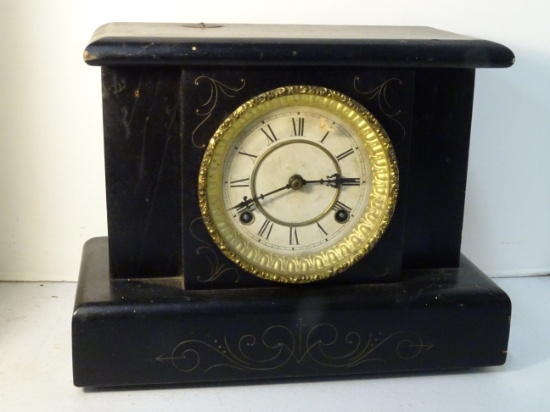 Black Case Mantle Clock 10.5 X 13