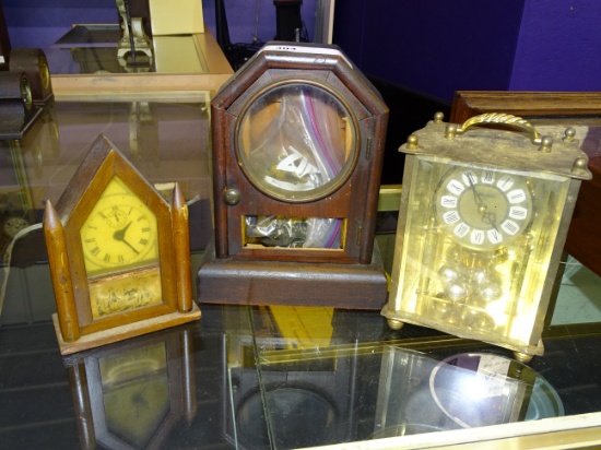 Lot of 3 Miniature Clock  Needs work