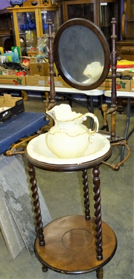Retro Washstand & bowl & Pitcher