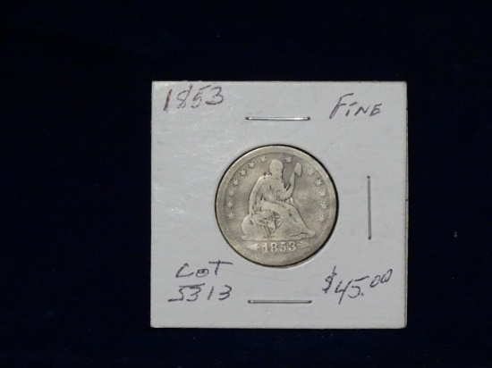 1853 Seated Liberty Qtr Dol