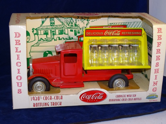 1930's Pressed  Steel Coca Cola Bottling Truck 11"