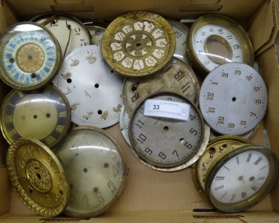 Box Lot of Clock of Misc' Clock Faces & Bezel's