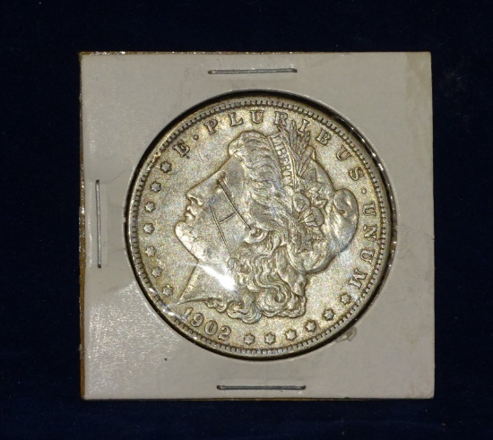 1902 O Morgan Silver Dollar Obverse Damage