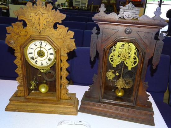 Two Vintage Kitchen Clocks 1 Ansonia & ?
