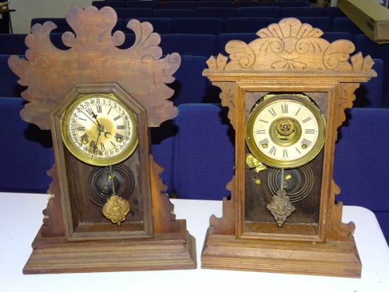 Two Vintage Kitchen Clocks 1 Ingreham 1 Unknown
