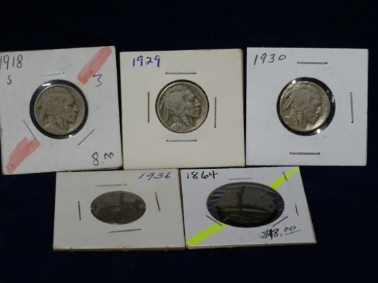 4 Buffalo Nichols & 1 2 Cent Coin