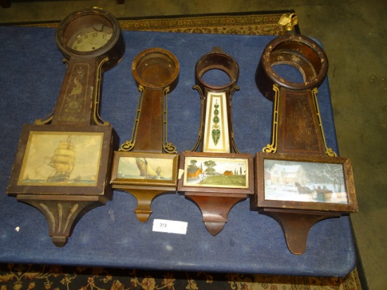 Lot of 4 Banjo Clock Case