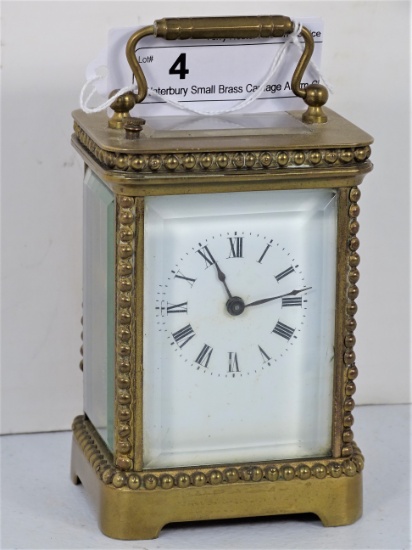 Waterbury Small Brass Carriage Alarm Clock