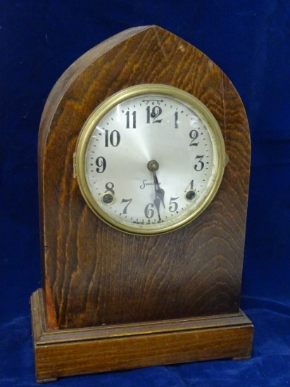 Sessions #240 8 Day Mantle Clock Walnut Case 9X13