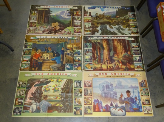 1953 Coca-Cola Posters "Our America" in Org. Pack