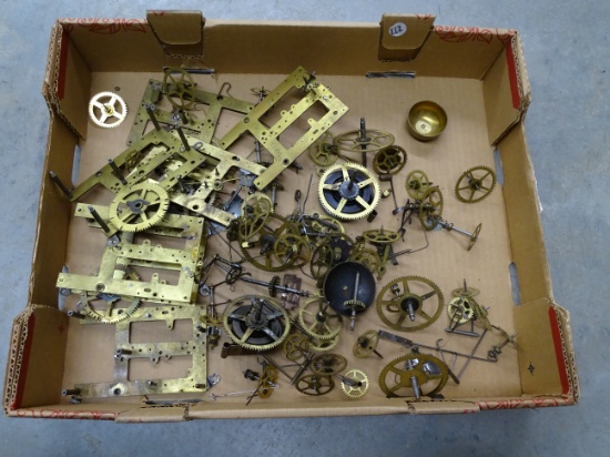 Lot of Sessions Brass Clock Works Plates & Gears