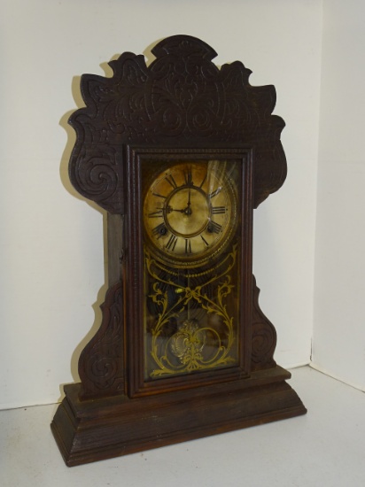 Walnut Case Mantle Clock 14.5 x 22