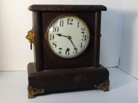Walnut Case Mantle Clock 10.5 x 11.5