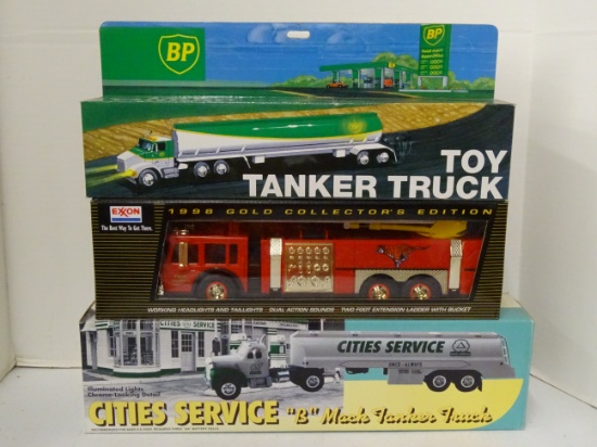 Lot of 3 BP, Exxon & Cities Service Trucks