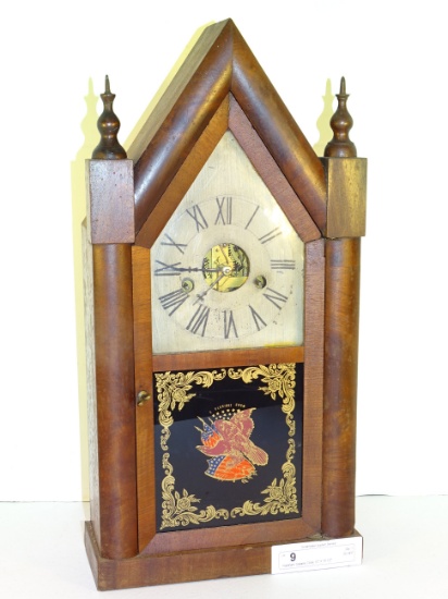Ingraham Steeple Clock 10" X 19 1/2"