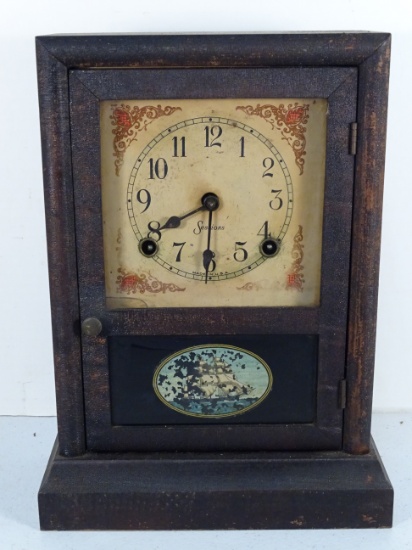 Sessions Mantel Clock Walnut Case 9 1/2 by 13