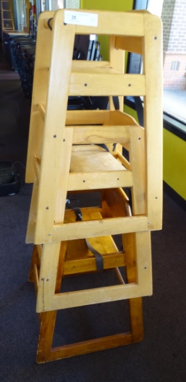 3 wooden High chairs