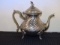 Early Silver Plated Tea Pot w/Eagle on Top 8.5