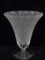 Lalique Crystal Swirl Clear Frosted Footed Vase 6