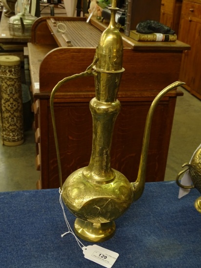 Brass Carved Ewer 20"Tall