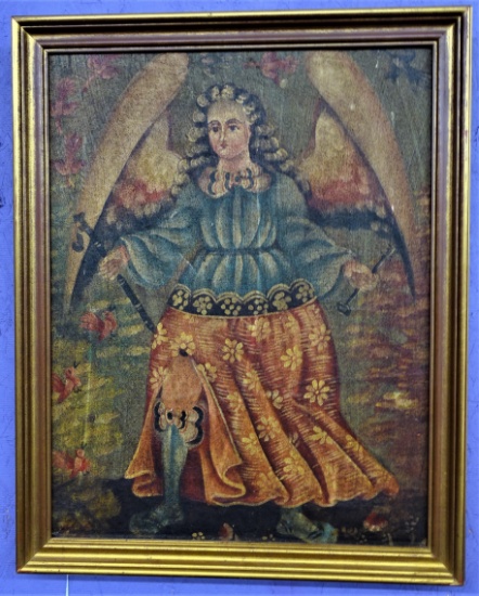 Winged Woman Oil On Canvas Print Mexico