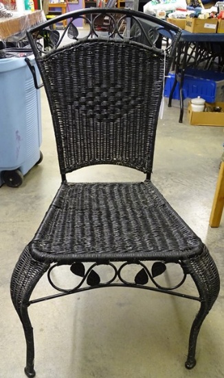 Wicker and Metal Chair