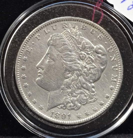 1891 Morgan Silver Dollar UNC