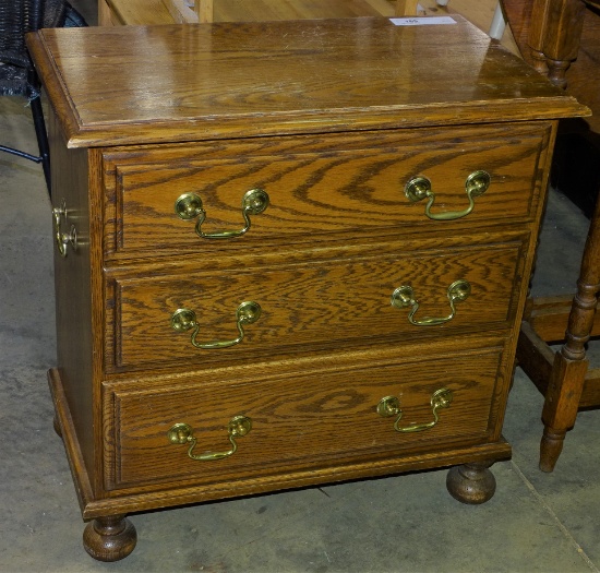 Oak 3 Drawer Chest