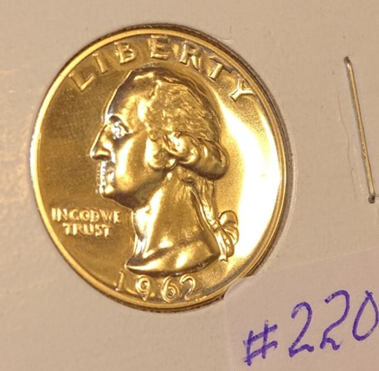 1962 Washington Qtr UNC Near Proof