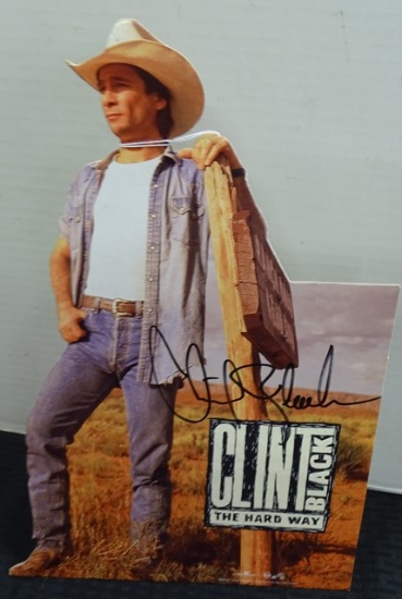 Signed Clint Black Cardboard Cutout "The Hard Way"