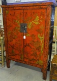 Early Chinese Red Lacquer Cabinet