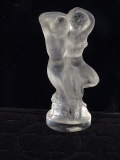 Lalique Frosty Crystal Nude Girls Signed 5.5