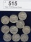 10pcs 1939 Mercury Dimes