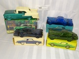 4 Avon 55 T-Bird, 55 Chevy, 51 Studbaker.65 Corvet