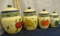 4 Pc Fruit Cannister Set