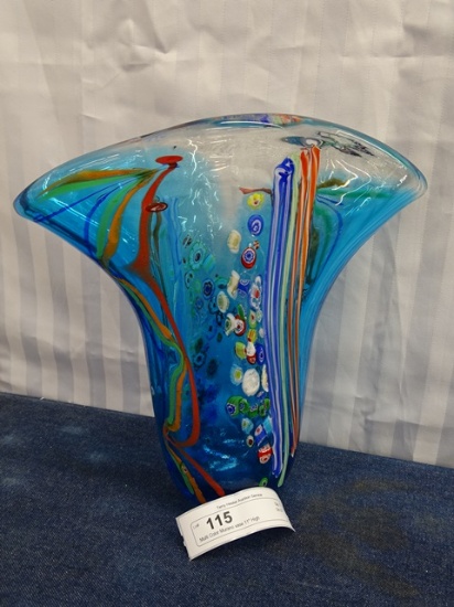 Multi Color Murano vase 11" High