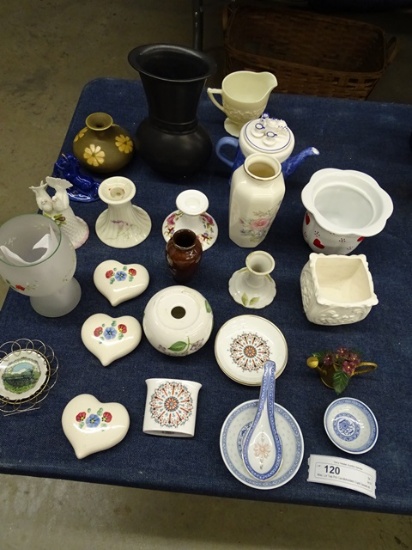Misc. Lot Tea Pot Candleholders Cup& Saucers etc.