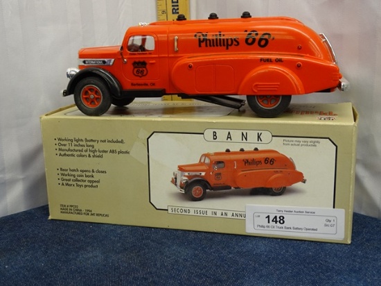 Phillip 66 Oil Truck Bank Battery Operated