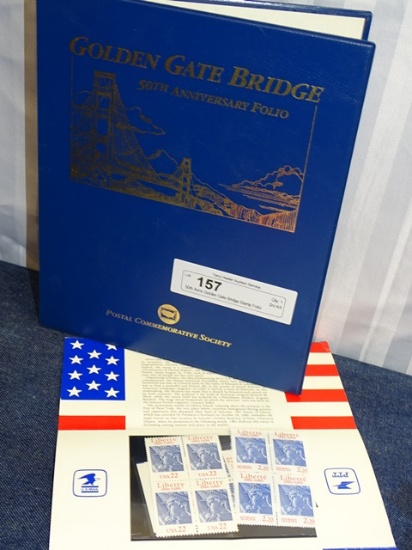 50th Annv Golden Gate Bridge Stamp Folio