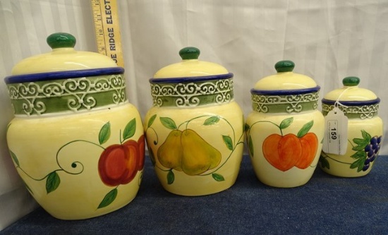 4 Pc Fruit Cannister Set