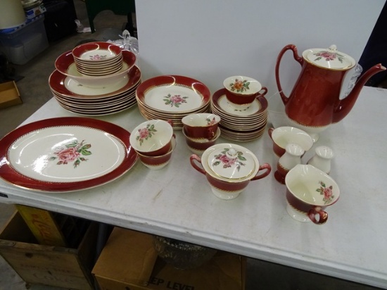 50 pcsStetson 22k  Rose Decorated China
