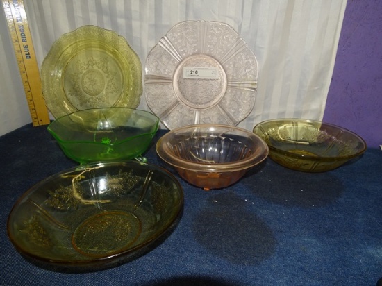6 Pc Depression Glass