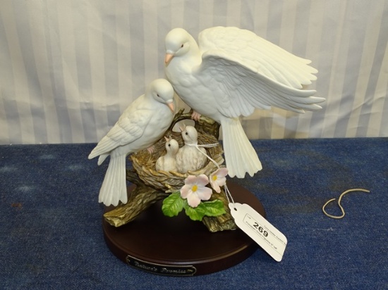 Porcelain Dove Figurine 9" tall