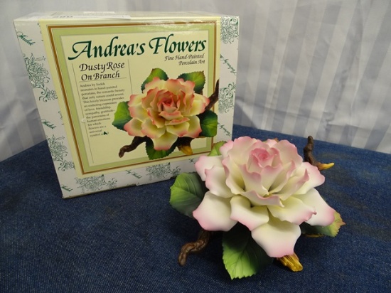 Andreas Dusty Rose Porcelain Flower