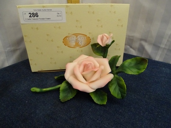 2 Castle Treasures Porcelain Flowers