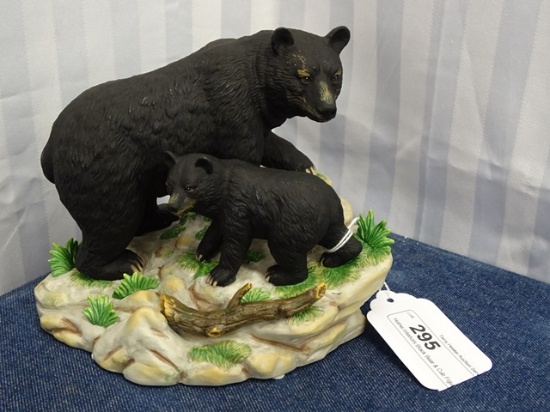 Home Interiors Black Bear & Cub Figurine