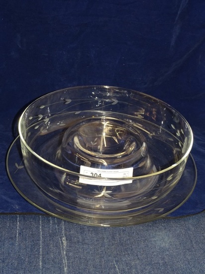 Princess House Chip & Dip and Plate
