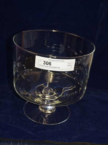 Princess House footed Bowl 8" tall