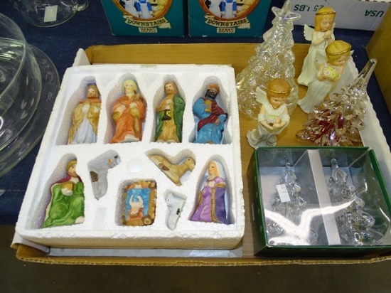 Lot of  Christmas Items -Nativity, Trees, & Angels