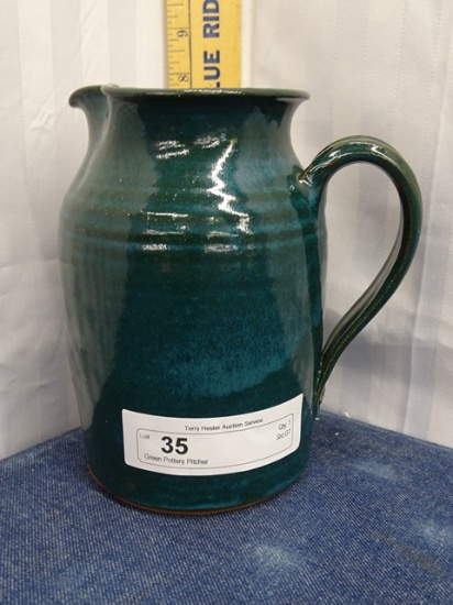 Green Pottery Pitcher